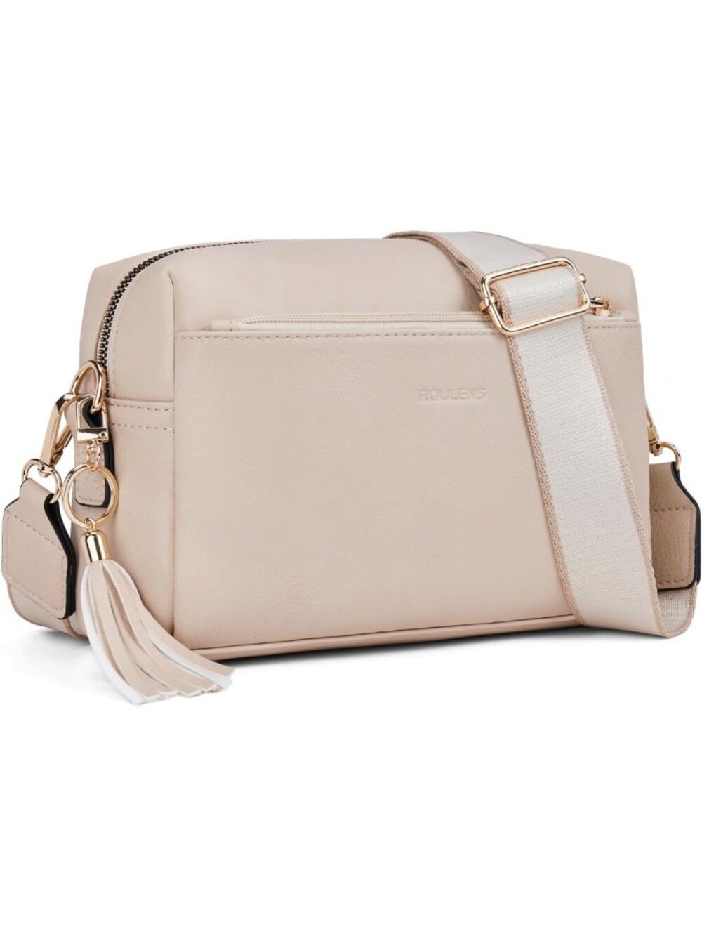Stylish Vegan Leather Triple-Zip Crossbody Bag for Women - Small Phone Purse